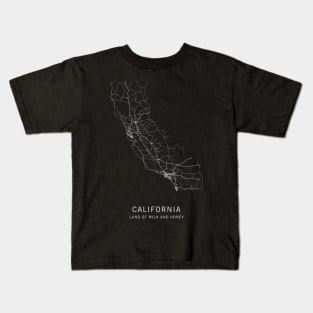 California State Road Map Kids T-Shirt